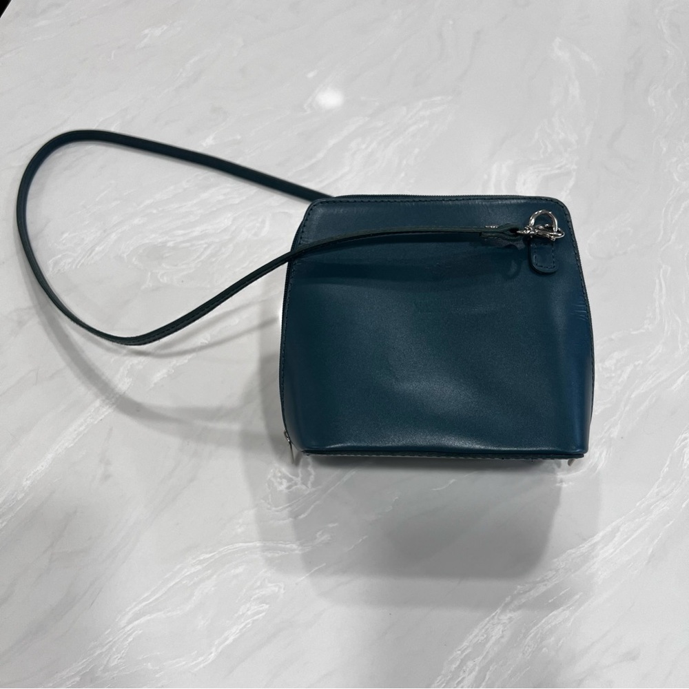 Vera Pelle Zagara Green Leather Small Lightweight Shoulder Bag Versatile Classic